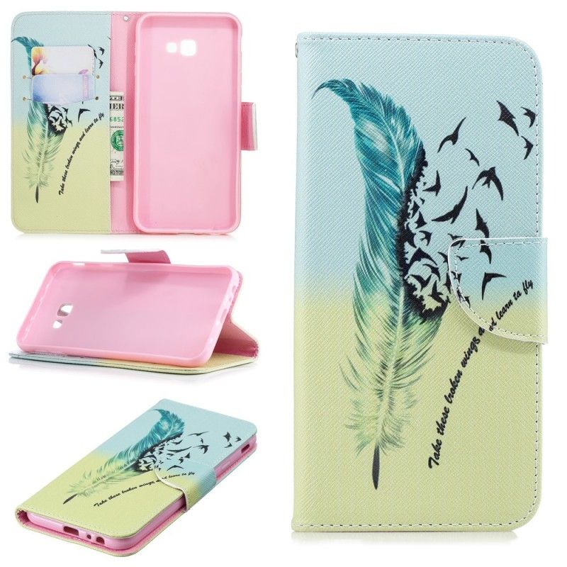 Leren Hoesje Samsung Galaxy J4 Plus Leren Vliegen