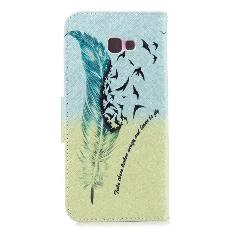 Leren Hoesje Samsung Galaxy J4 Plus Leren Vliegen