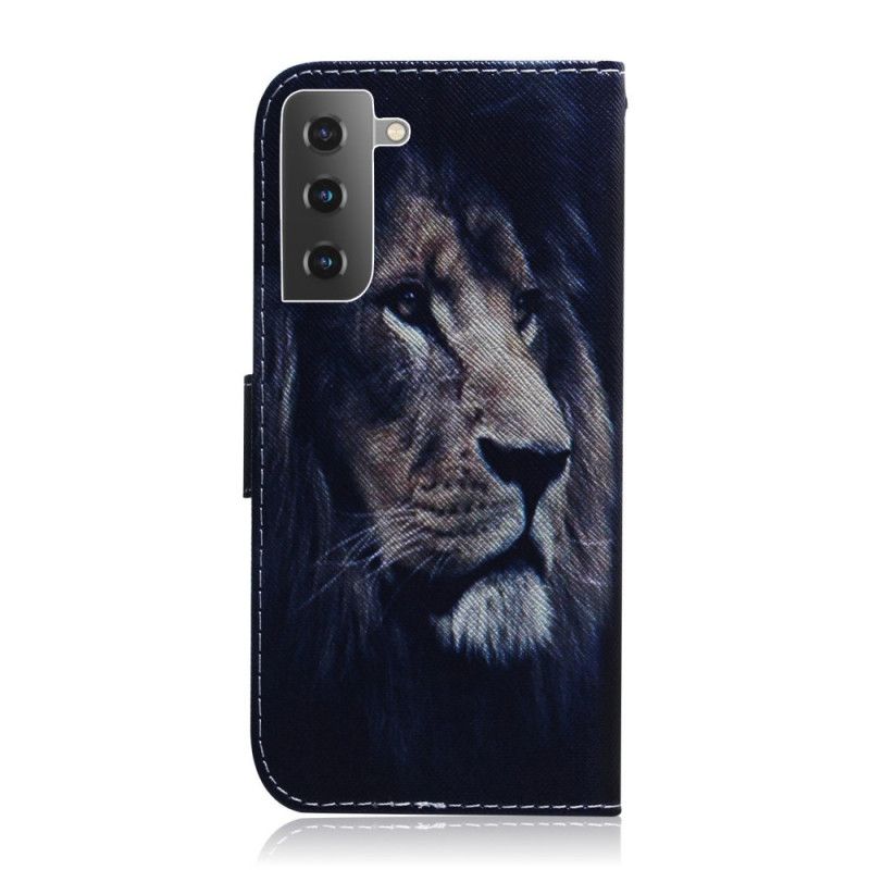 Cover Folio-hoesje Samsung Galaxy S21 Plus 5G Telefoonhoesje Dromende Leeuw