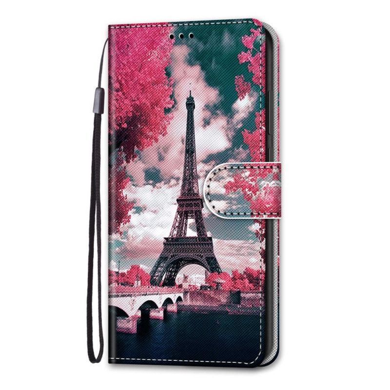 Flip Case Leren Samsung Galaxy S21 Plus 5G Parijs In Bloei