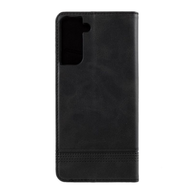Folio-hoesje Samsung Galaxy S21 Plus 5G Rood Zwart Azns Leerstijl