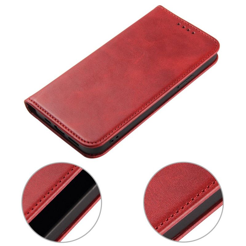 Folio-hoesje Samsung Galaxy S21 Plus 5G Rood Zwart Telefoonhoesje Zakelijke Stijl Plus Leereffect