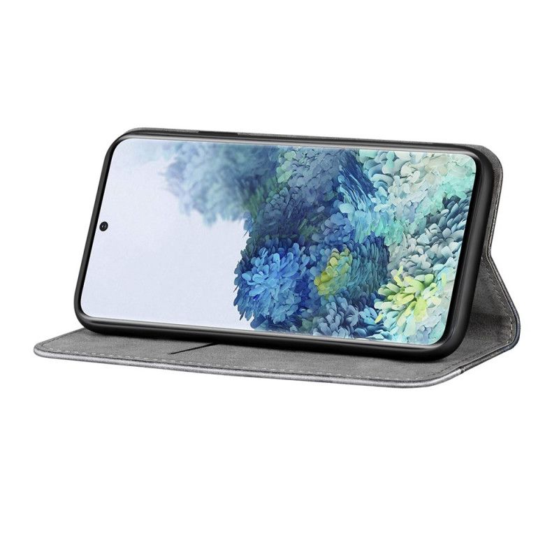 Folio-hoesje voor Samsung Galaxy S21 Plus 5G Rood Zwart Tweekleurig Leereffect
