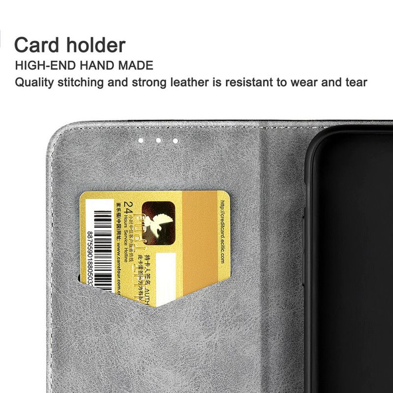 Folio-hoesje voor Samsung Galaxy S21 Plus 5G Rood Zwart Tweekleurig Leereffect