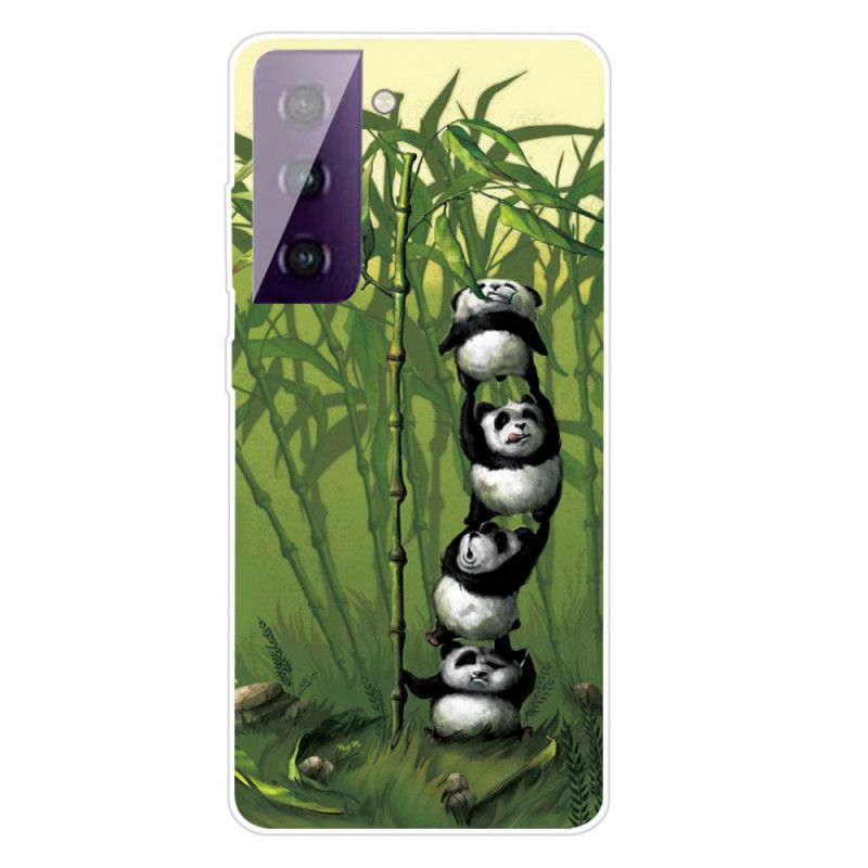 Hoesje Samsung Galaxy S21 Plus 5G Stapel Panda'S