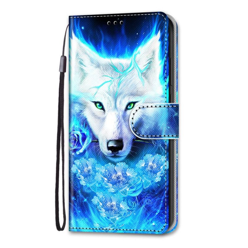 Leren Hoesje Samsung Galaxy S21 Plus 5G Magische Wolf