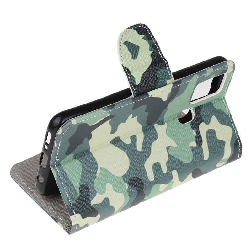 Bescherming Hoesje Samsung Galaxy M21 Telefoonhoesje Militaire Camouflage