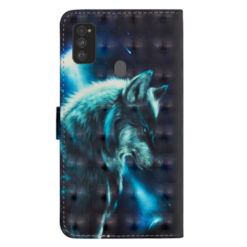 Cover Folio-hoesje Samsung Galaxy M21 Telefoonhoesje Majestueuze Wolf