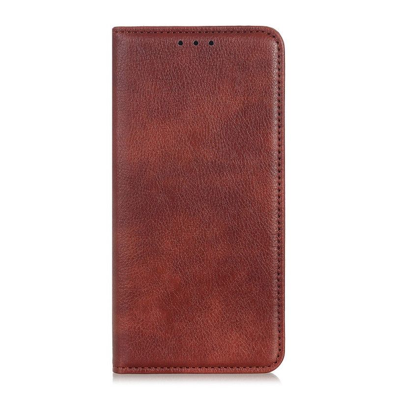 Folio-hoesje Samsung Galaxy M21 Rood Zwart Elegant Split Lychee Leer