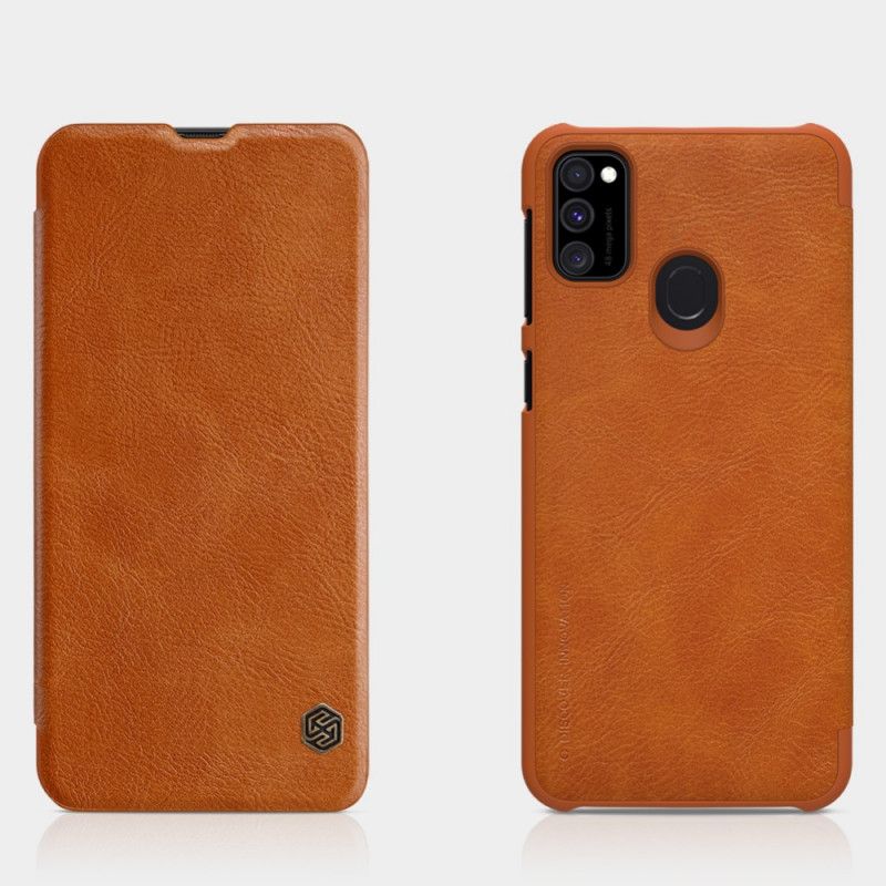 Folio-hoesje Samsung Galaxy M21 Zwart Nillkin Qin-Reeks