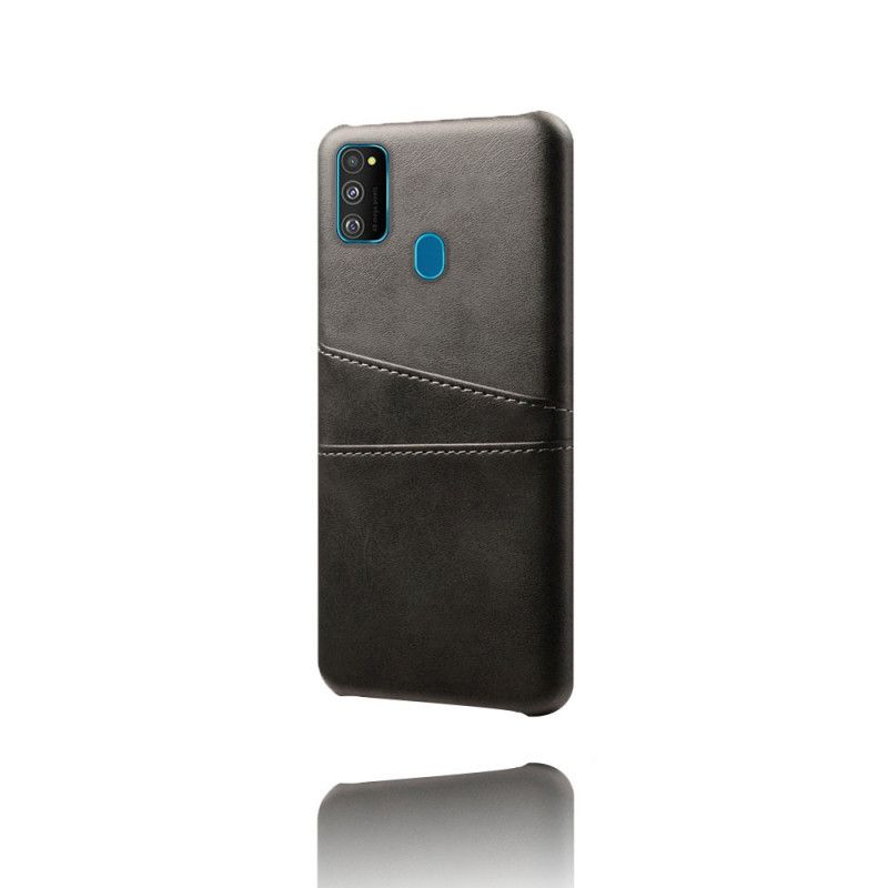 Hoesje voor Samsung Galaxy M21 Grijs Zwart Kaarthouder