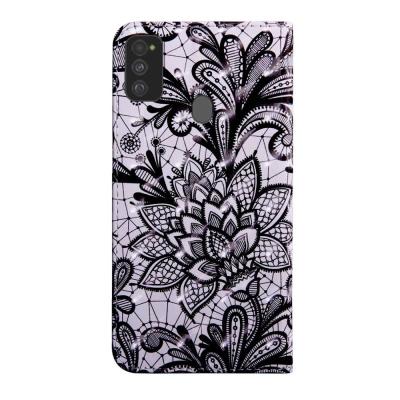 Leren Hoesje Samsung Galaxy M21 Volledig Kant