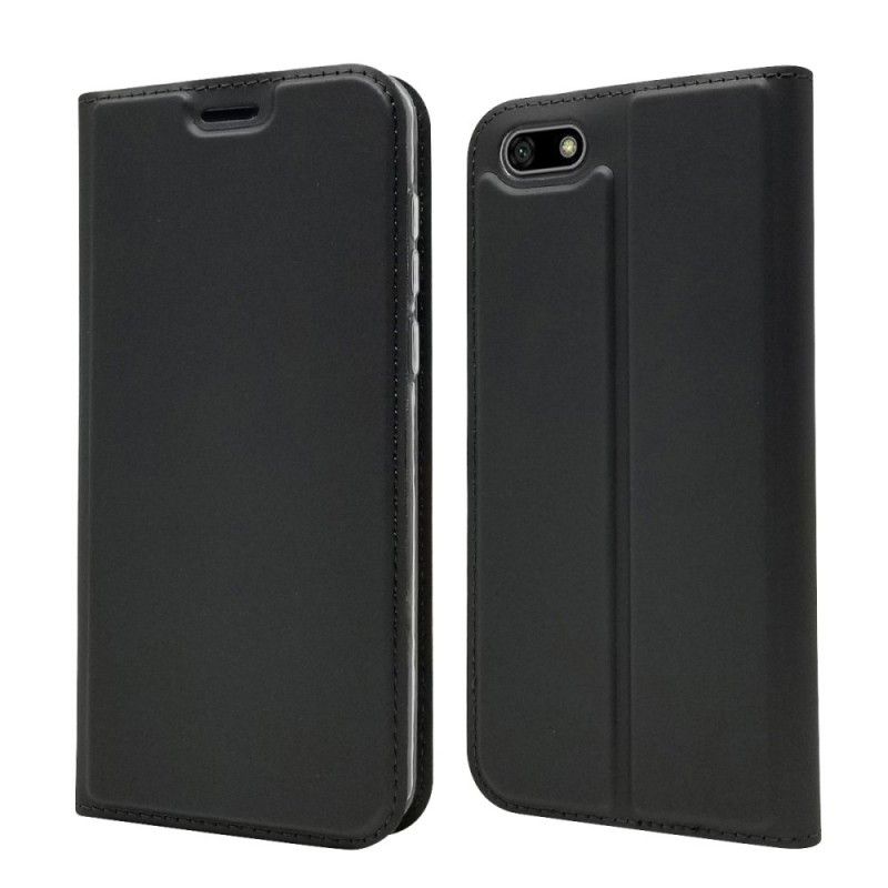 Folio-hoesje voor Huawei Y5 2018 Goud Zwart Eerste Klas Serie