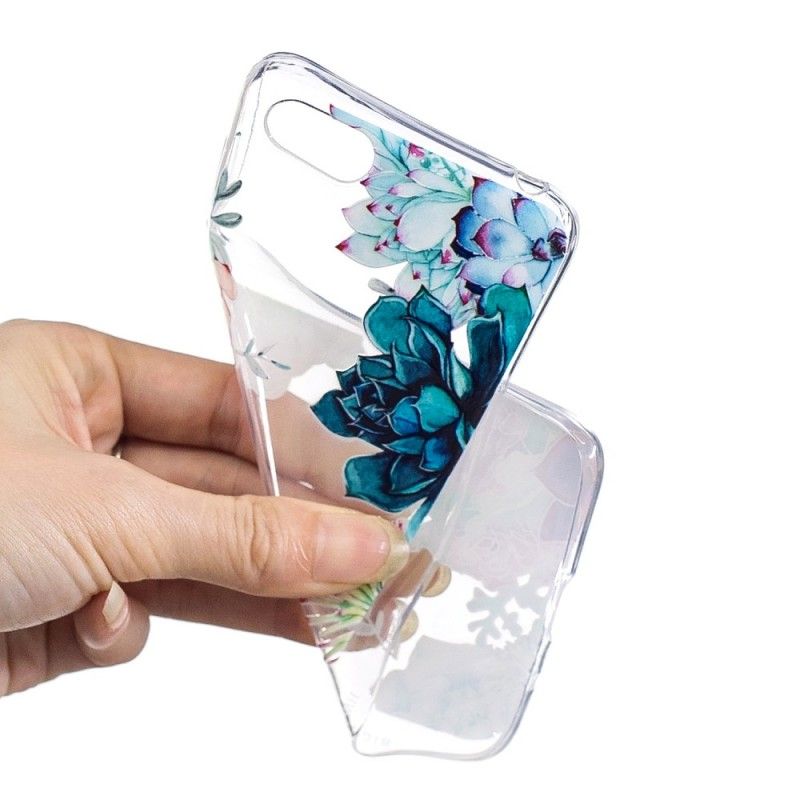 Hoesje Huawei Y5 2018 Transparante Aquarelbloemen