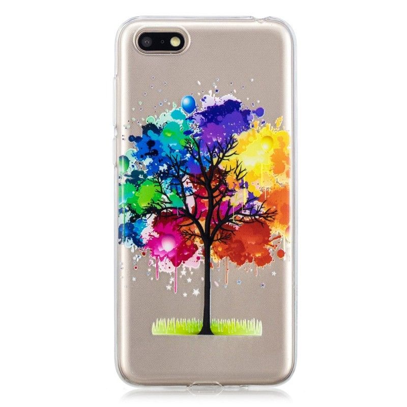 Hoesje voor Huawei Y5 2018 Transparante Aquarelboom