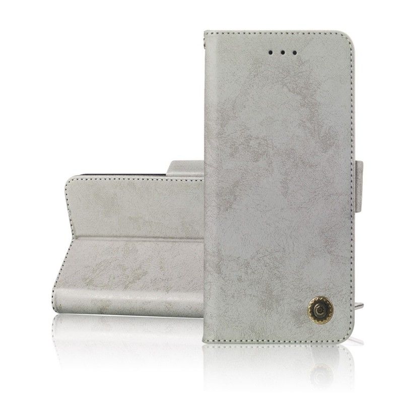 Leren Hoesje Huawei Y5 2018 Telefoonhoesje Retro Imitatieleer Met Riem