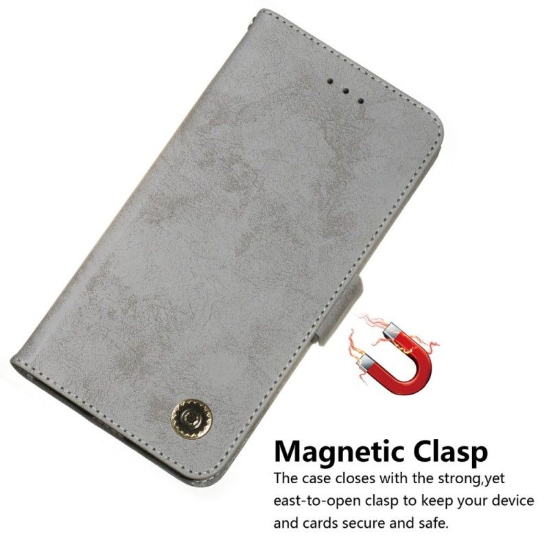 Leren Hoesje Huawei Y5 2018 Telefoonhoesje Retro Imitatieleer Met Riem