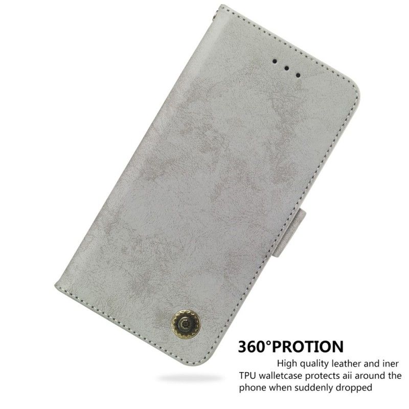 Leren Hoesje Huawei Y5 2018 Telefoonhoesje Retro Imitatieleer Met Riem