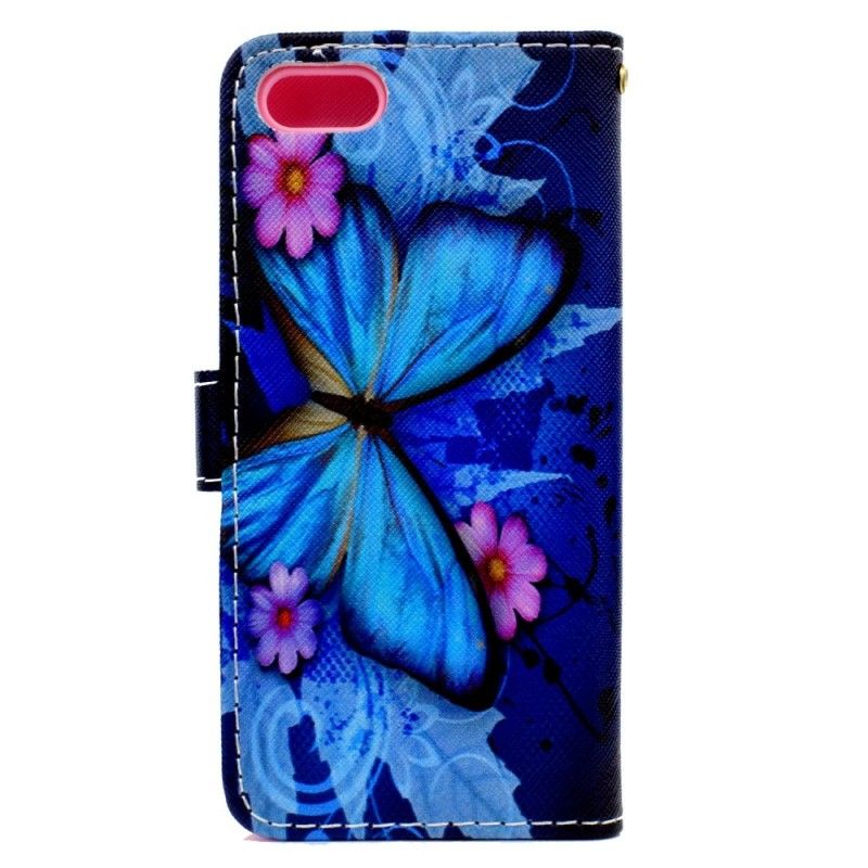 Leren Hoesje voor Huawei Y5 2018 Tropische Vlinder