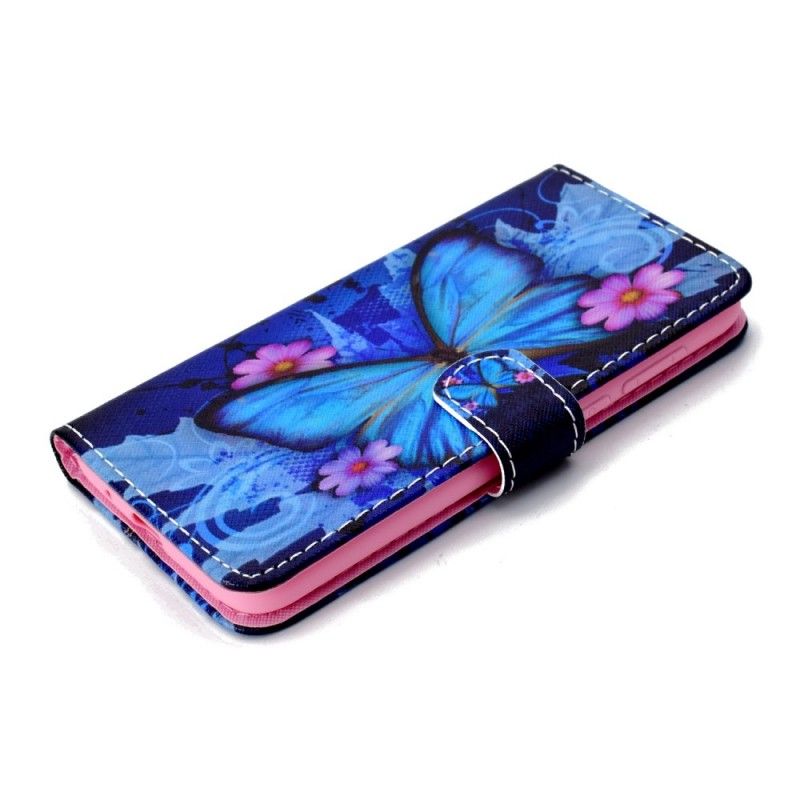 Leren Hoesje voor Huawei Y5 2018 Tropische Vlinder