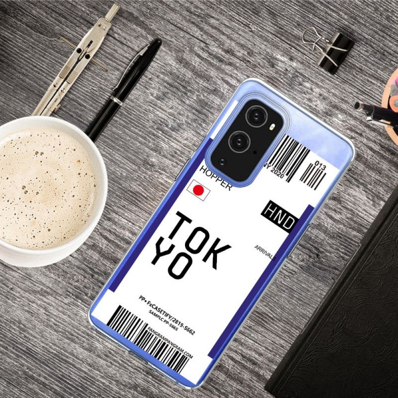 Case Hoesje OnePlus 9 Donkerblauw Zwart Telefoonhoesje Instapkaart Tokyo