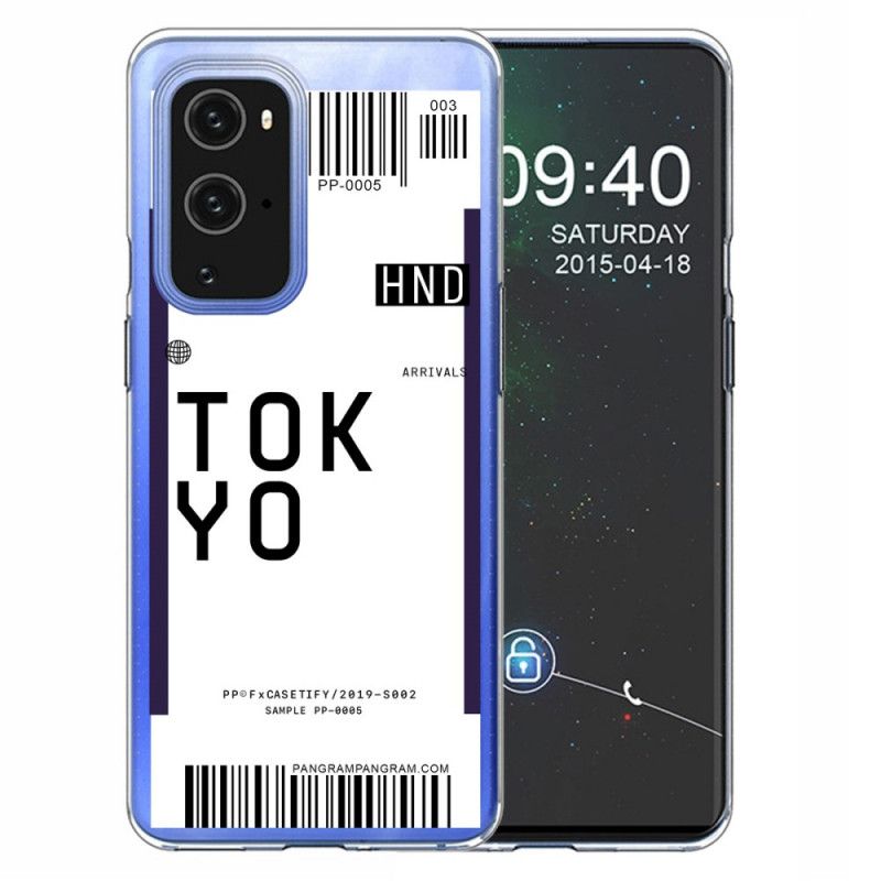 Case Hoesje OnePlus 9 Donkerblauw Zwart Telefoonhoesje Instapkaart Tokyo