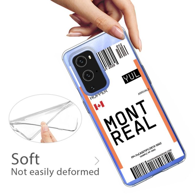 Cover Hoesje OnePlus 9 Telefoonhoesje Instapkaart Naar Montreal