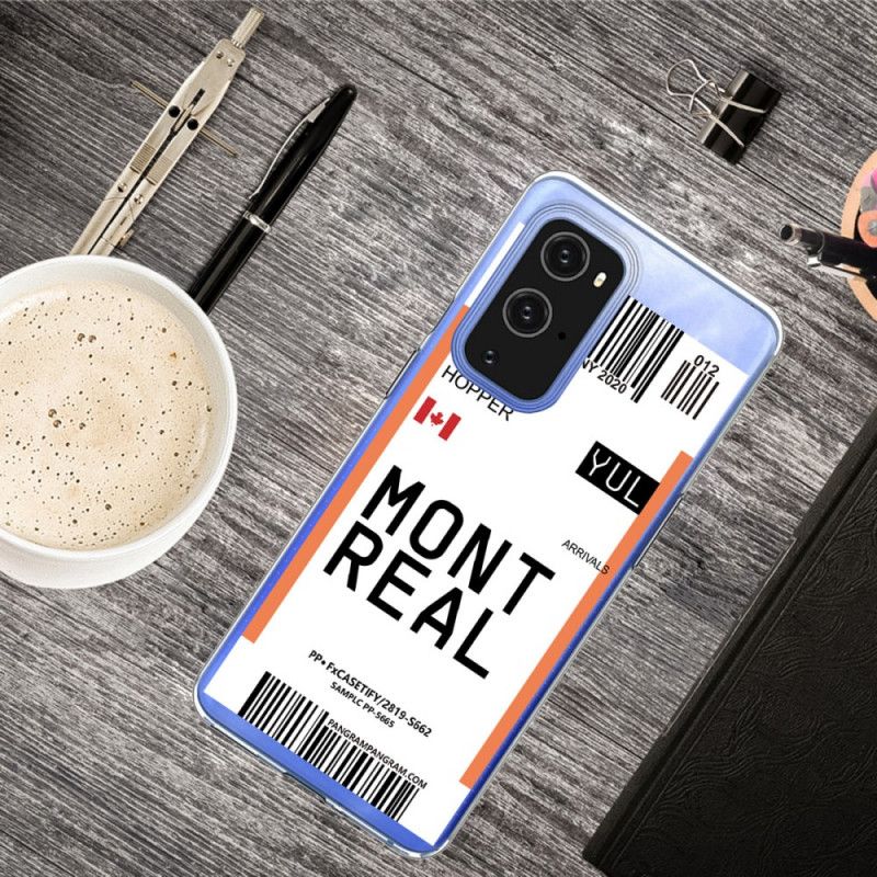 Cover Hoesje OnePlus 9 Telefoonhoesje Instapkaart Naar Montreal