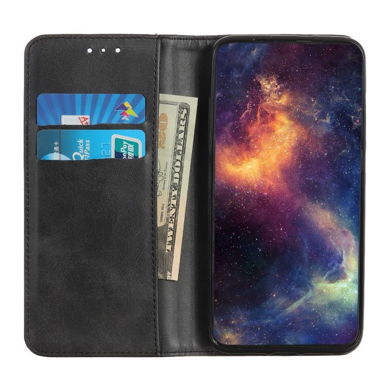 Folio-hoesje OnePlus 9 Rood Zwart Ingetogen Splitleer