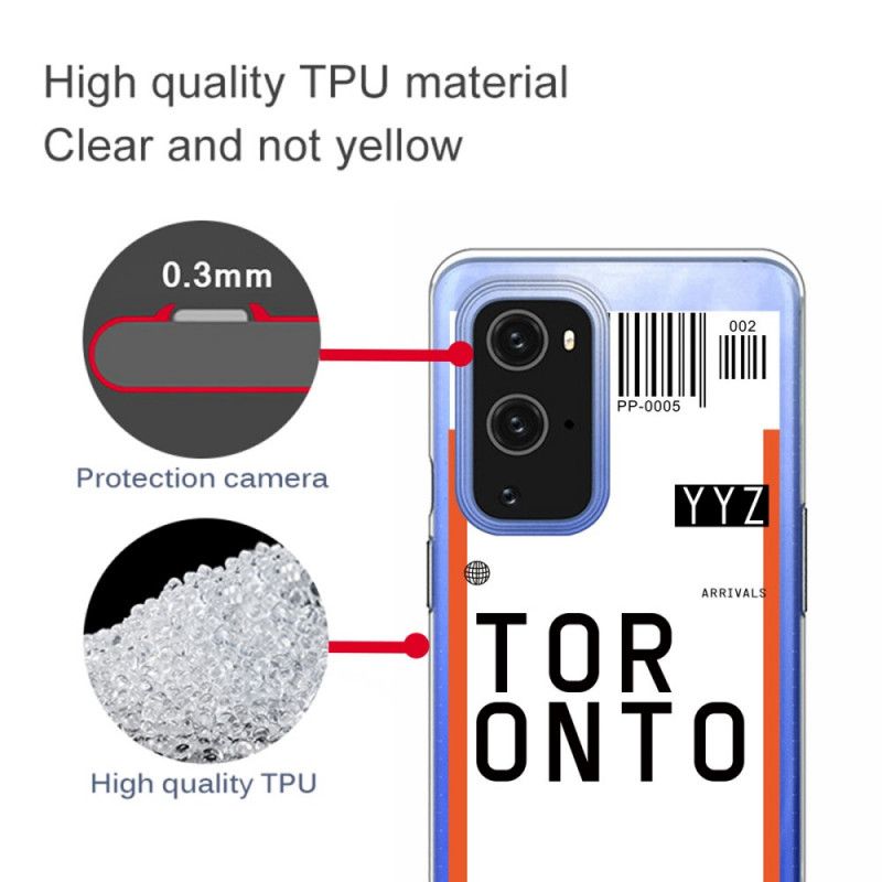 Hoesje OnePlus 9 Instapkaart Naar Toronto