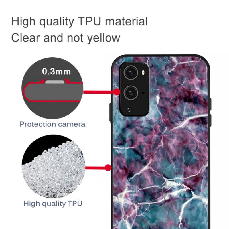 Hoesje OnePlus 9 Telefoonhoesje Paars Marmer