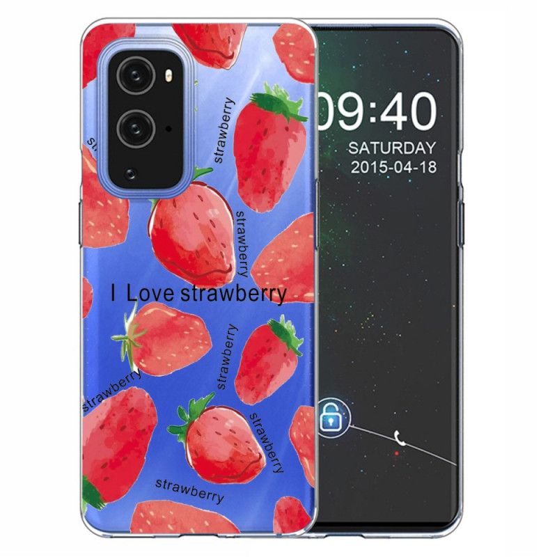 Hoesje voor OnePlus 9 Aardbei / Ik Hou Van Aardbei