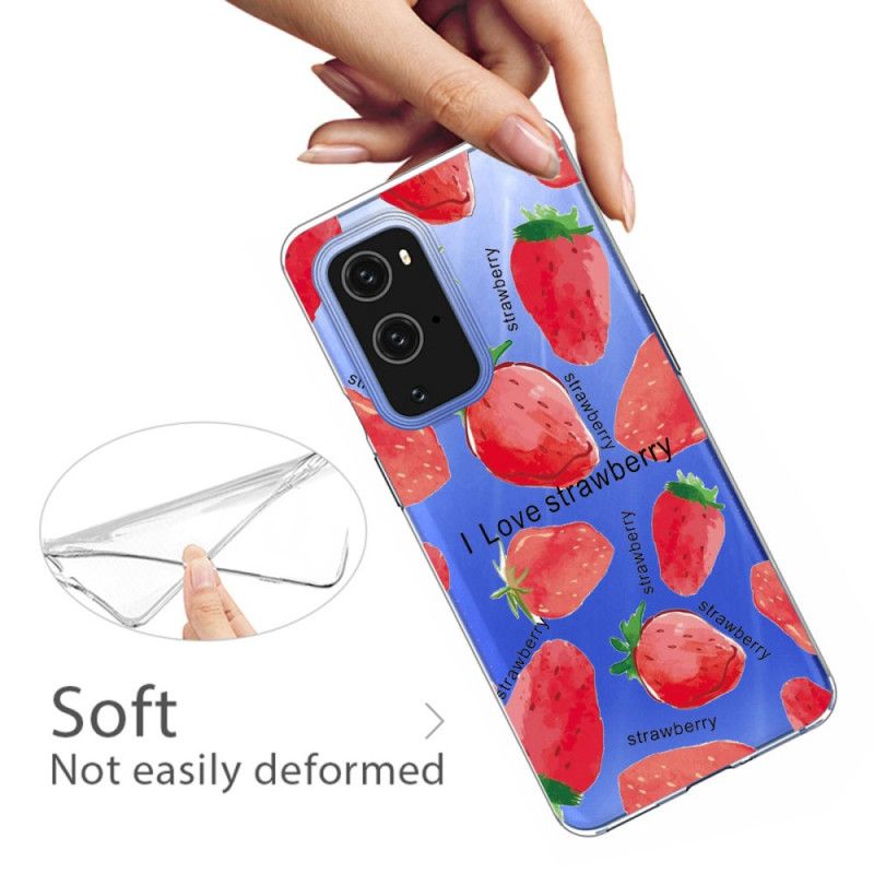 Hoesje voor OnePlus 9 Aardbei / Ik Hou Van Aardbei