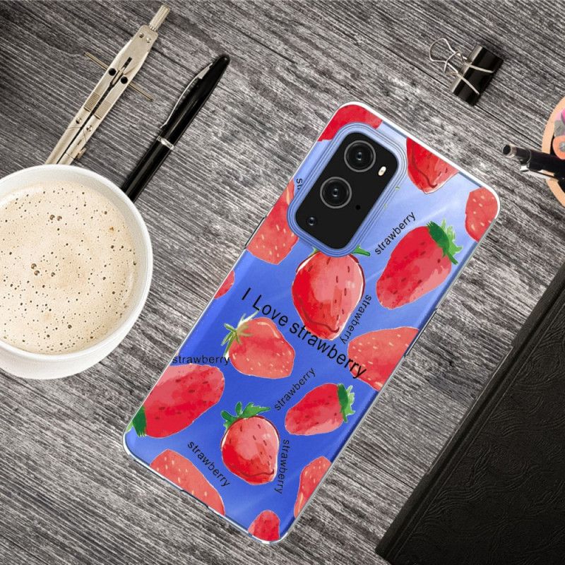 Hoesje voor OnePlus 9 Aardbei / Ik Hou Van Aardbei