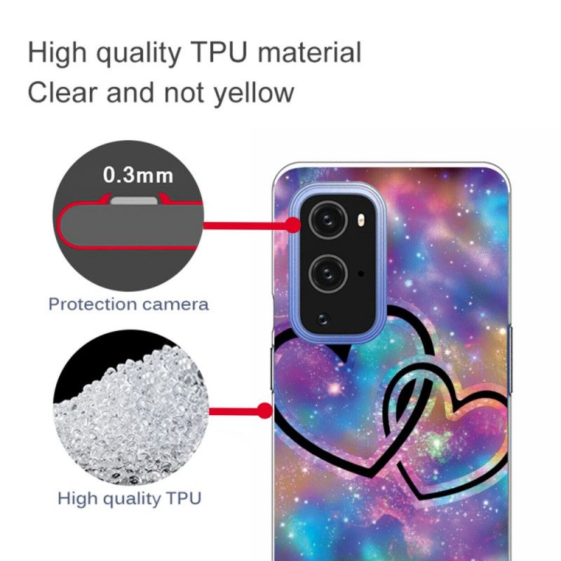 Hoesje voor OnePlus 9 Geketende Harten