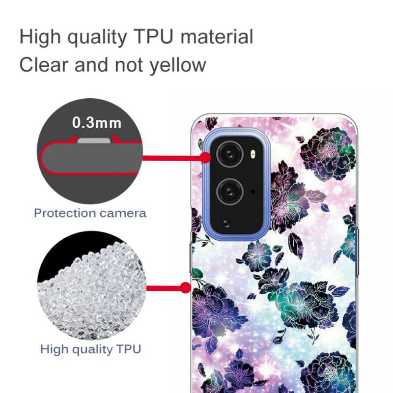 Hoesje voor OnePlus 9 Kleurrijke Vintage Bloemen