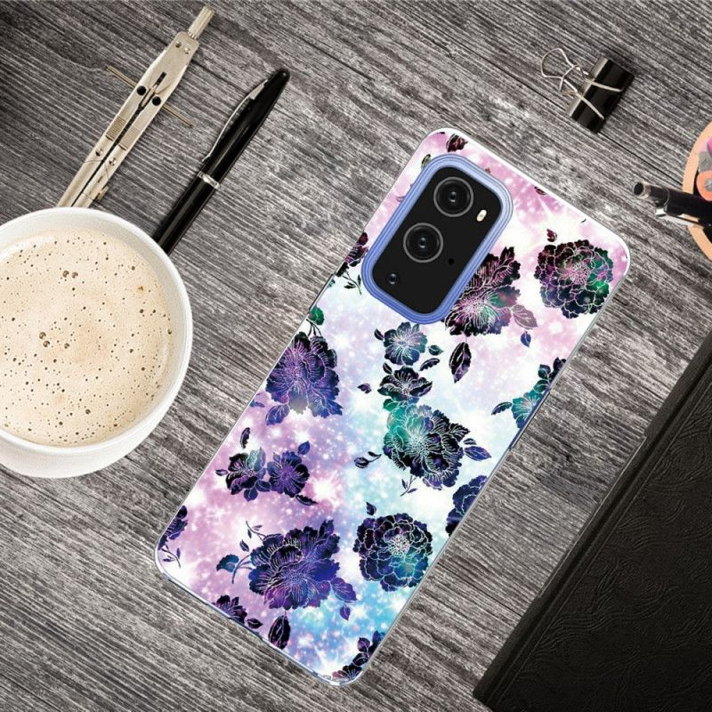 Hoesje voor OnePlus 9 Kleurrijke Vintage Bloemen