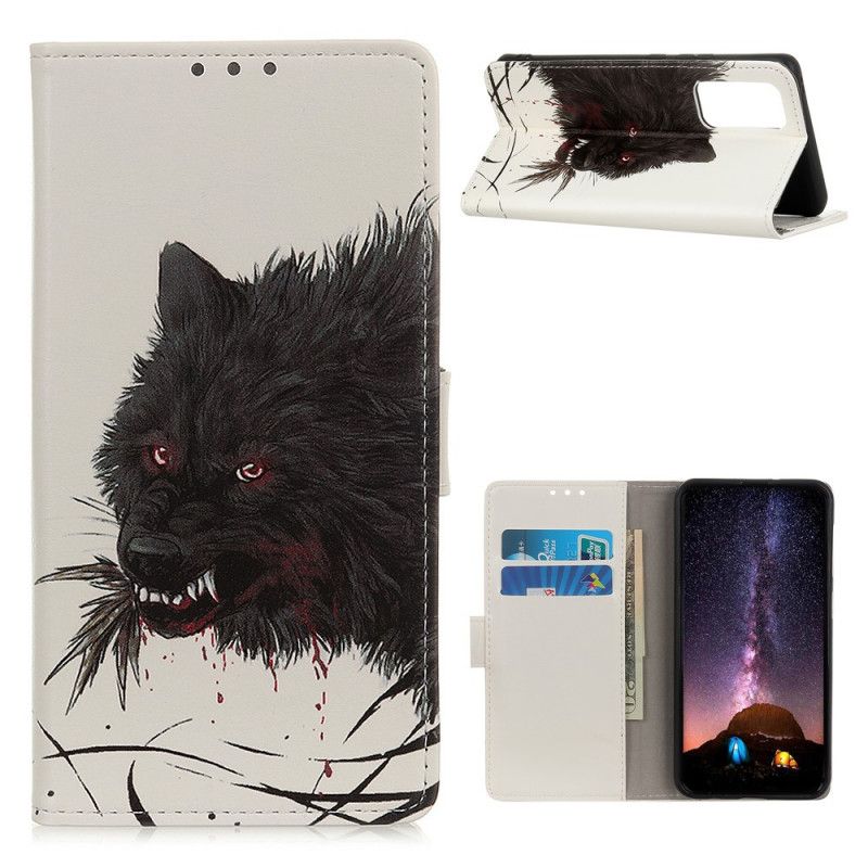 Leren Hoesje OnePlus 9 Hongerige Wolf