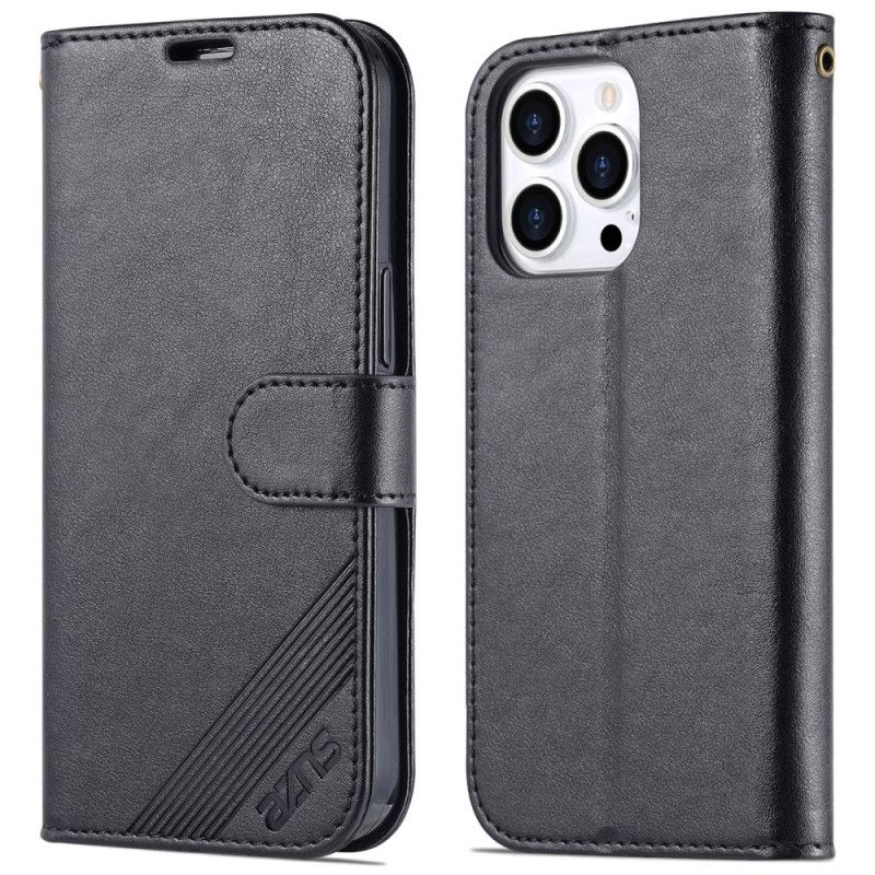 Leren Hoesje Voor iPhone 16 Pro Azns