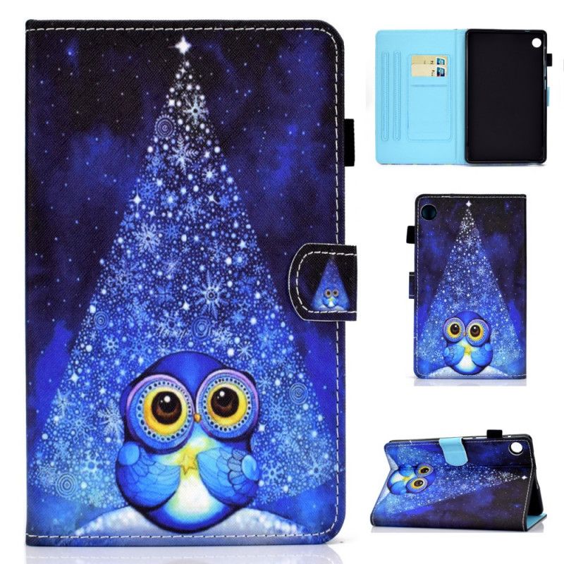 Cover Folio-hoesje Huawei MatePad T 8 Telefoonhoesje Blauwe Uil