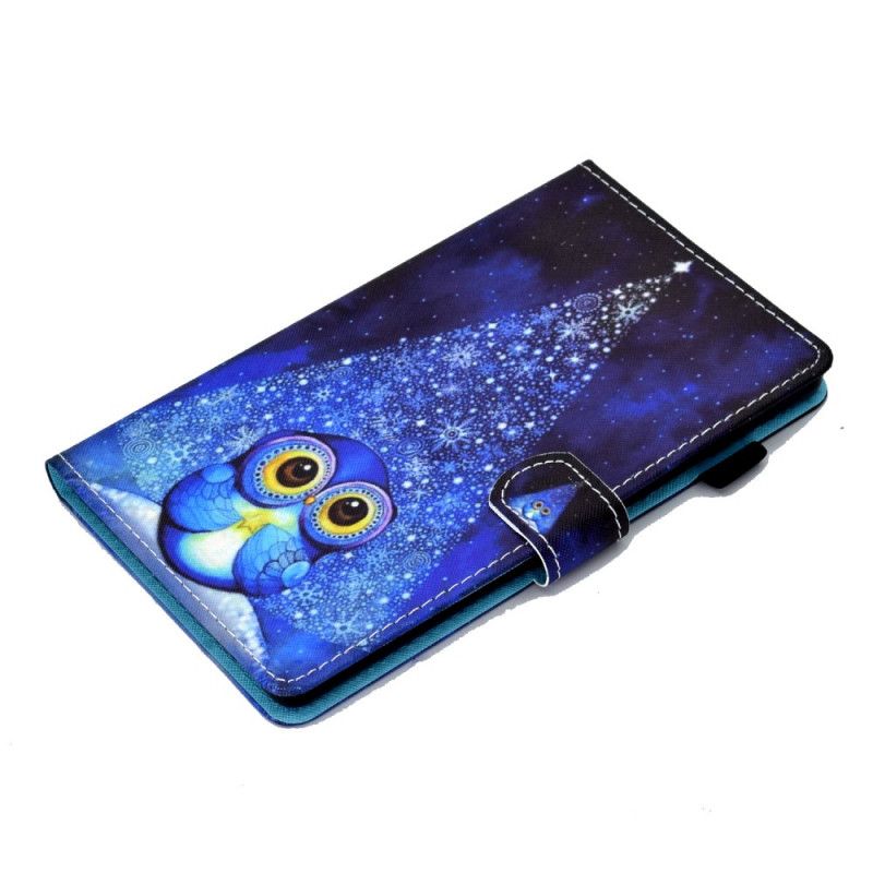 Cover Folio-hoesje Huawei MatePad T 8 Telefoonhoesje Blauwe Uil
