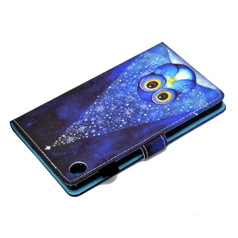 Cover Folio-hoesje Huawei MatePad T 8 Telefoonhoesje Blauwe Uil