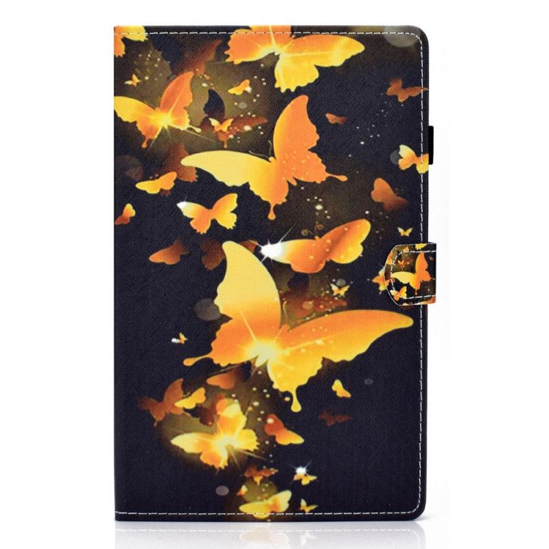 Leren Hoesje Huawei MatePad T 8 Gele Vlinders
