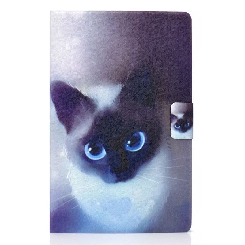 Leren Hoesje Huawei MatePad T 8 Kat Met Blauwe Ogen