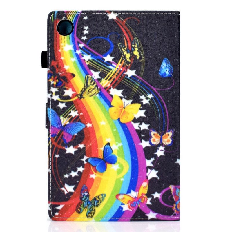 Leren Hoesje voor Huawei MatePad T 8 Regenboogvlinders