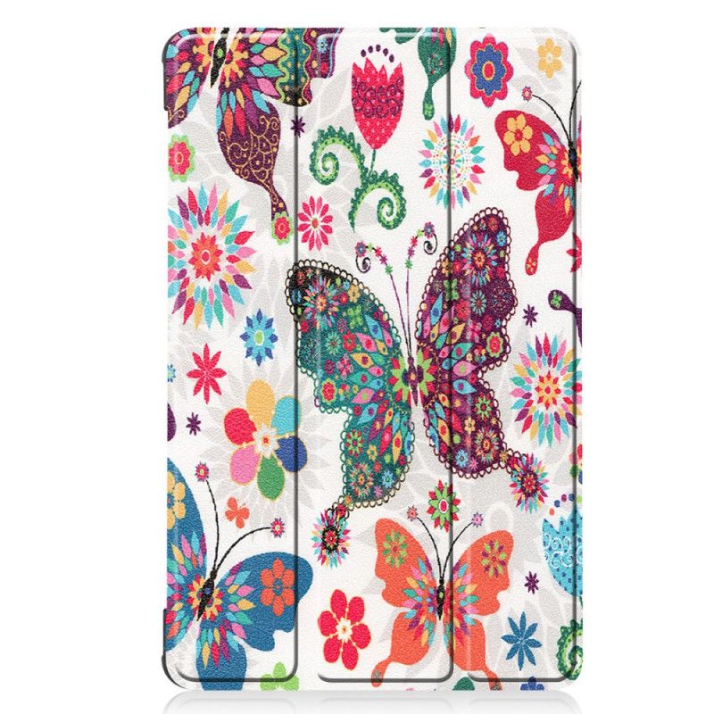 Smart Case Huawei MatePad T 8 Retro Vlinders En Bloemen