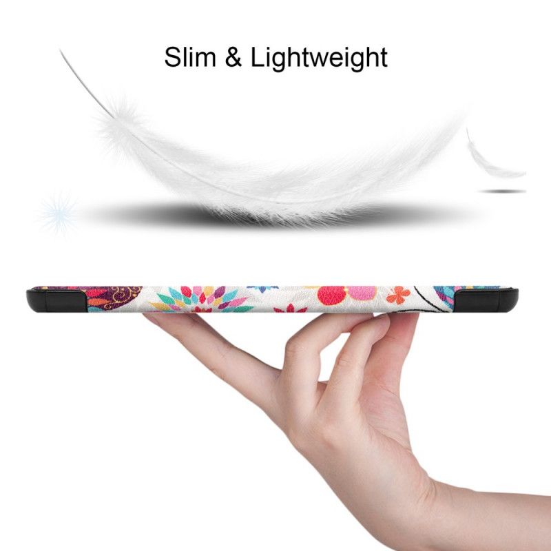 Smart Case Huawei MatePad T 8 Retro Vlinders En Bloemen