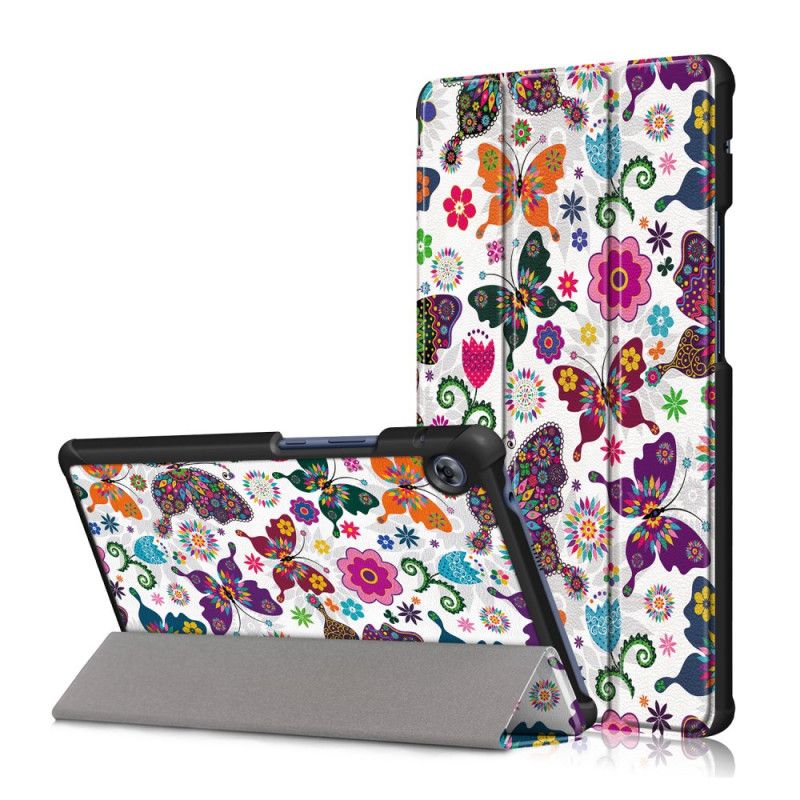 Smart Case Huawei MatePad T 8 Versterkte Vlinders En Bloemen