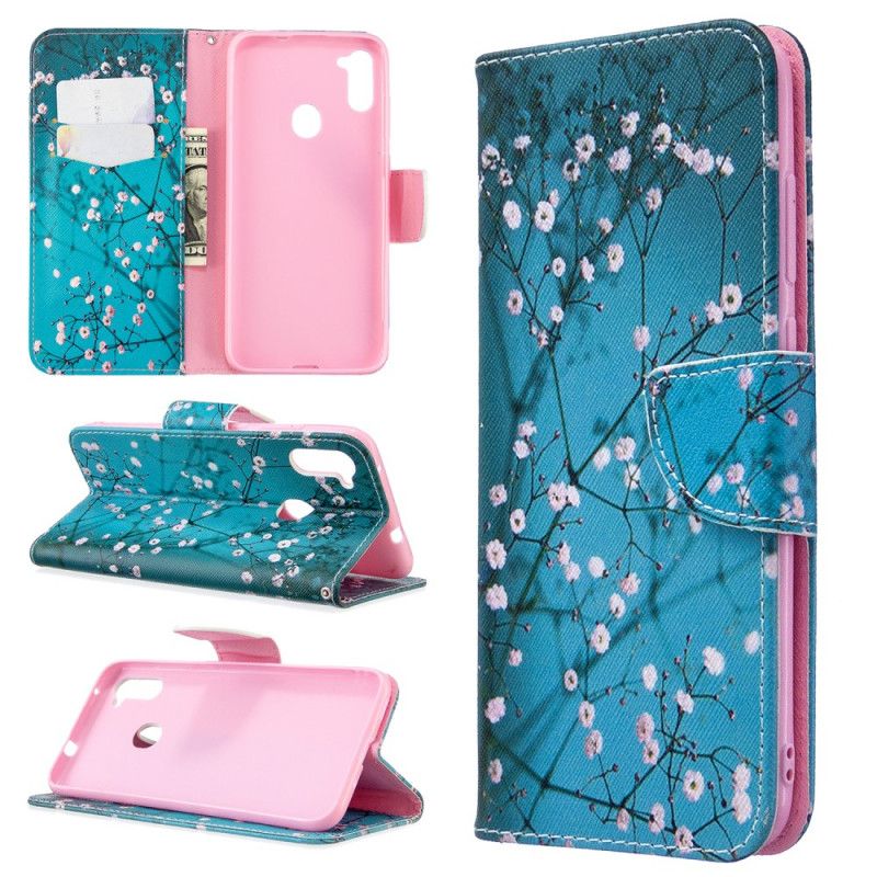 Bescherming Hoesje Samsung Galaxy M11 Telefoonhoesje Bloeiende Boom