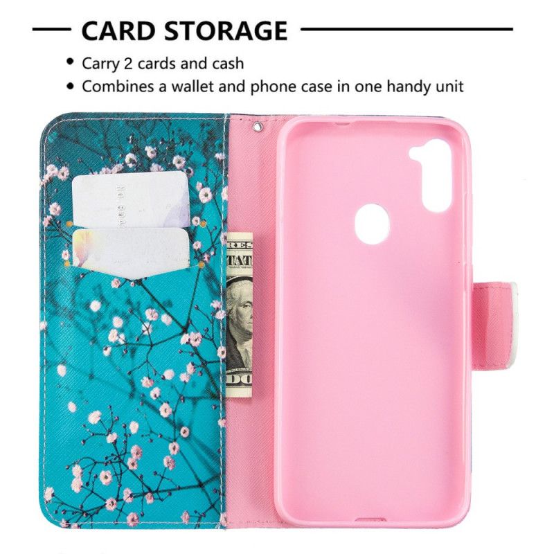 Bescherming Hoesje Samsung Galaxy M11 Telefoonhoesje Bloeiende Boom